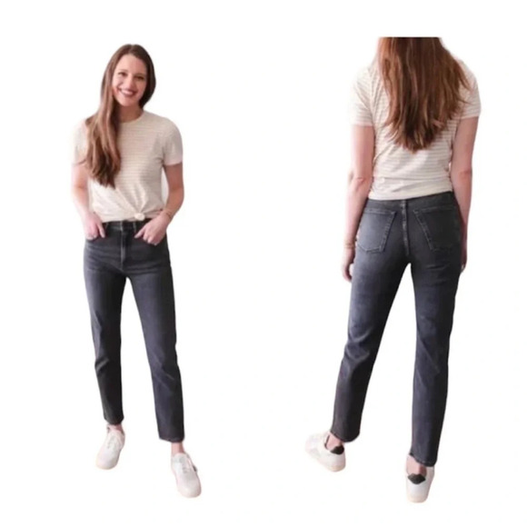 Everlane The Curvy Cheeky Jeans size 28 Black Straight Leg - Picture 3 of 9